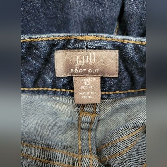 J. Jill Dark Wash Boot Cut Jeans Size 10P - Picture 4 of 6